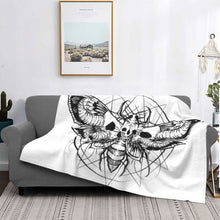 Load image into Gallery viewer, Death Moth Fuzzy Plush Lightweight Throw Blanket