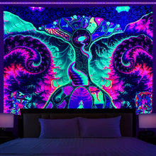 Load image into Gallery viewer, Home Fashion Simple Mushroom Tree Of Life Print Fluorescent Tapestry
