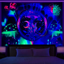 Load image into Gallery viewer, Home Fashion Simple Mushroom Tree Of Life Print Fluorescent Tapestry
