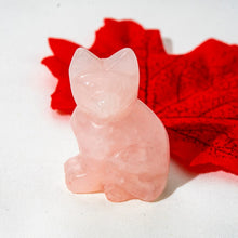 Load image into Gallery viewer, Natural Crystal Cat Stone Carving Figurines
