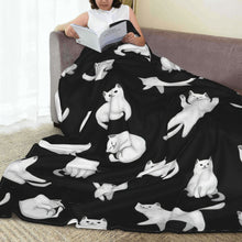 Load image into Gallery viewer, Funny Kitty Fleece Throw Blanket
