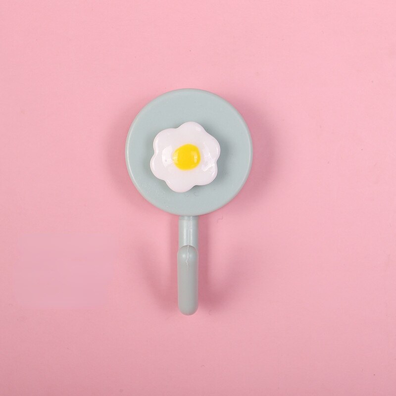 Cute Wall Hooks: Plastic Self Adhesive Wall Hanger, For Kids Room/Home Decor