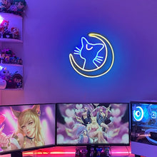 Load image into Gallery viewer, Sailor Moon Luna Cat Bedroom Neon Wall Sign
