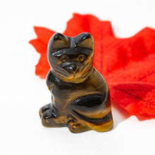 Load image into Gallery viewer, Natural Crystal Cat Stone Carving Figurines
