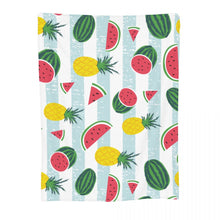 Load image into Gallery viewer, Striped Watermelon Pineapple Throw blanket
