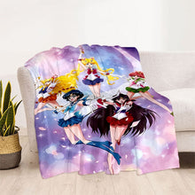 Load image into Gallery viewer, Sailor Moon Soft Plush Throw Blanket Collection
