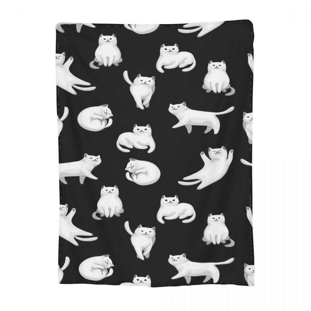 Funny Kitty Fleece Throw Blanket