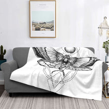 Load image into Gallery viewer, Death Moth Fuzzy Plush Lightweight Throw Blanket
