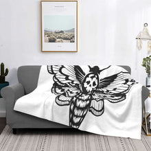 Load image into Gallery viewer, Death Moth Fuzzy Plush Lightweight Throw Blanket
