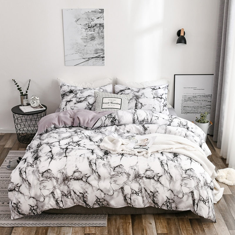 Marble Bedding Bed Duvet Collection (US Twin-US King)