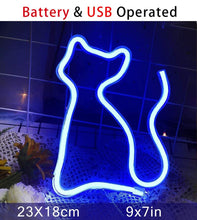 Load image into Gallery viewer, Sailor Moon Luna Cat Bedroom Neon Wall Sign
