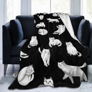 Funny Kitty Fleece Throw Blanket