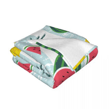 Load image into Gallery viewer, Striped Watermelon Pineapple Throw blanket
