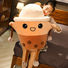 Load image into Gallery viewer, Kawaii Bubble Tea Boba Plushie Pillows
