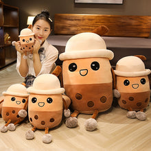Load image into Gallery viewer, Kawaii Bubble Tea Boba Plushie Pillows
