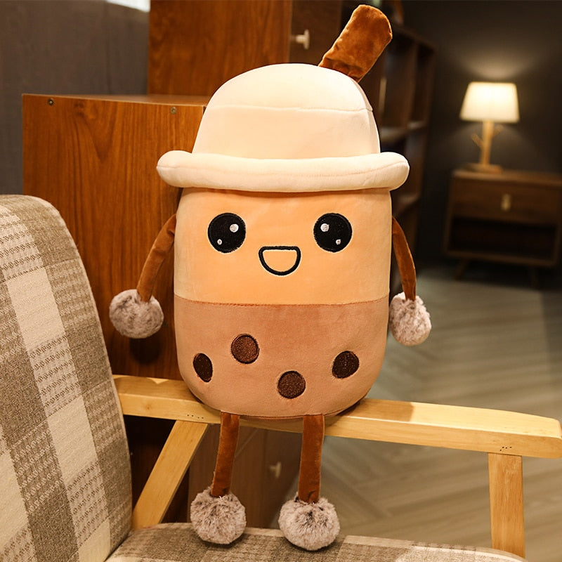 Kawaii Bubble Tea Boba Plushie Pillows
