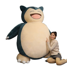 Load image into Gallery viewer, 150/200cm Giant Snorlax Skin plush toy cover: Soft plush pillow case with zipper

