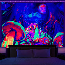 Load image into Gallery viewer, Home Fashion Simple Mushroom Tree Of Life Print Fluorescent Tapestry
