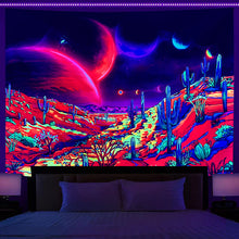 Load image into Gallery viewer, Home Fashion Simple Mushroom Tree Of Life Print Fluorescent Tapestry
